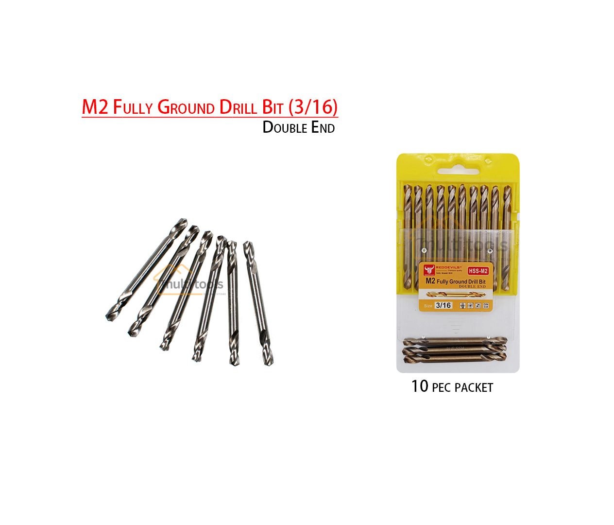 Double End Drill Bit 3/16
